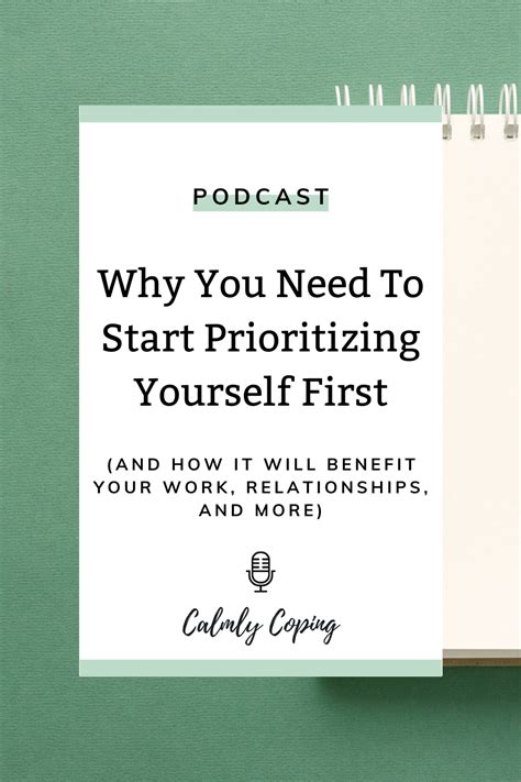 Prioritize Yourself and Start .